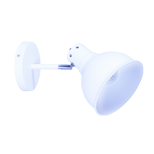 Aplique de 1 luz E27 color blanco texturado con interruptor y abrazadera